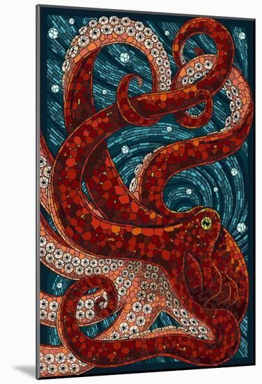 Octopus - Paper Mosaic-null-Mounted Poster