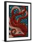 Octopus - Paper Mosaic-Lantern Press-Framed Art Print