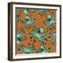 Octopus Pizza Pattern-Lauren Ramer-Framed Giclee Print