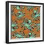 Octopus Pizza Pattern-Lauren Ramer-Framed Giclee Print