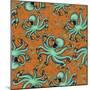 Octopus Pizza Pattern-Lauren Ramer-Mounted Giclee Print