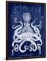 Octopus Prohibition Octopus On Blue-Fab Funky-Framed Art Print