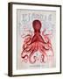 Octopus Prohibition Octopus On White-Fab Funky-Framed Art Print