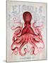 Octopus Prohibition Octopus On White-Fab Funky-Mounted Art Print