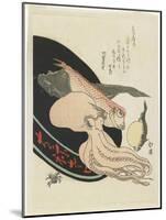 Octopus, Red Tilefish, Pike, Globefish and Crab-Toyota Hokkei-Mounted Giclee Print