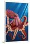 Octopus - Red-Lantern Press-Framed Art Print