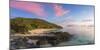 Octopus Resort and Waya Island at Sunset, Yasawa Islands, Fiji-Ian Trower-Mounted Photographic Print