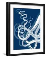 Octopus Tentacles Blue And White-Fab Funky-Framed Art Print