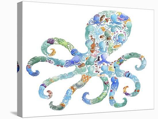 Octopus-Louise Tate-Stretched Canvas