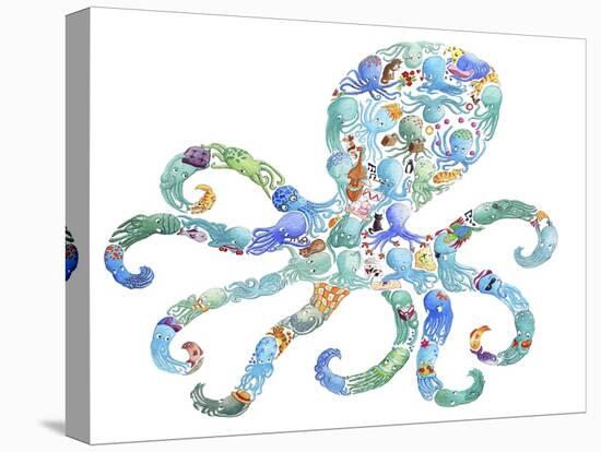 Octopus-Louise Tate-Stretched Canvas