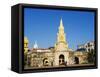 Od Town City Wall and Puerto Del Reloj, UNESCO World Heritage Site, Cartagena, Colombia-Christian Kober-Framed Stretched Canvas