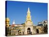 Od Town City Wall and Puerto Del Reloj, UNESCO World Heritage Site, Cartagena, Colombia-Christian Kober-Stretched Canvas