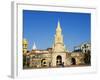 Od Town City Wall and Puerto Del Reloj, UNESCO World Heritage Site, Cartagena, Colombia-Christian Kober-Framed Photographic Print