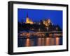 Od Town with Castle in Winter, Saarburg, Saar Valley, Rhineland-Palatinate, Germany, Europe-Hans Peter Merten-Framed Photographic Print