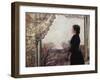 Oda Krohg by the window-Christian Krohg-Framed Giclee Print