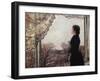 Oda Krohg by the window-Christian Krohg-Framed Giclee Print