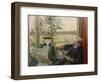 Oda Reading the Newspaper Verdens Gang-Christian Krohg-Framed Giclee Print