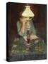 Oda with lamp-Christian Krohg-Stretched Canvas