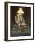 Oda with lamp-Christian Krohg-Framed Giclee Print