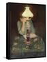 Oda with lamp-Christian Krohg-Framed Stretched Canvas