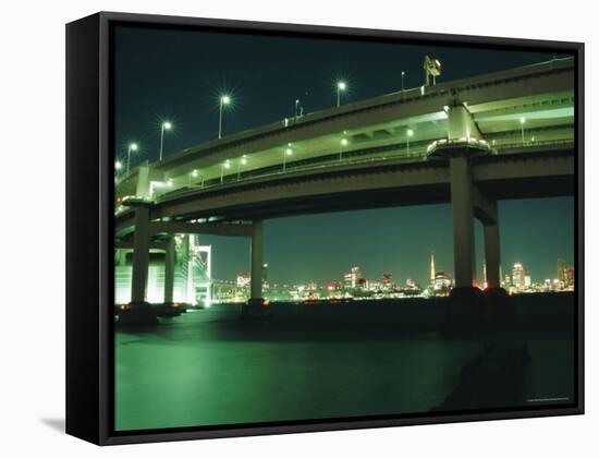 Odaiba, Rainbow Bridge, Tokyo, Japan-Christian Kober-Framed Stretched Canvas