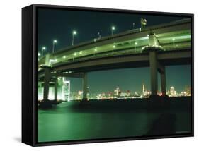 Odaiba, Rainbow Bridge, Tokyo, Japan-Christian Kober-Framed Stretched Canvas