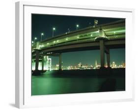 Odaiba, Rainbow Bridge, Tokyo, Japan-Christian Kober-Framed Photographic Print