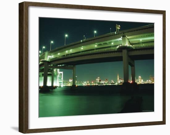 Odaiba, Rainbow Bridge, Tokyo, Japan-Christian Kober-Framed Photographic Print