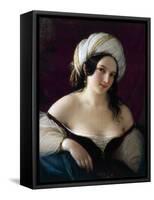 Odalisque, 1845-Natale Schiavoni-Framed Stretched Canvas