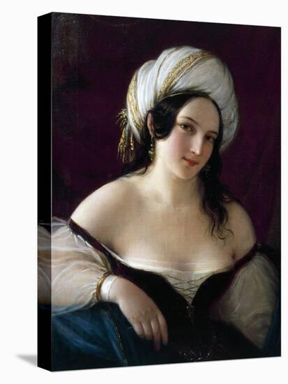 Odalisque, 1845-Natale Schiavoni-Stretched Canvas