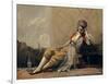 Odalisque, 1871-73 (Oil on Canvas)-Jean Baptiste Camille Corot-Framed Giclee Print