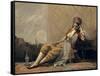 Odalisque, 1871-73 (Oil on Canvas)-Jean Baptiste Camille Corot-Framed Stretched Canvas