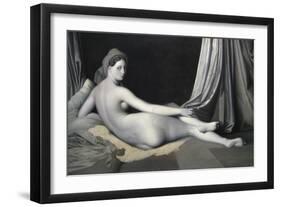 Odalisque in Grisaille-Jean-Auguste-Dominique Ingres-Framed Art Print