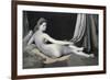 Odalisque in Grisaille-Jean-Auguste-Dominique Ingres-Framed Art Print