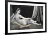 Odalisque in Grisaille-Jean-Auguste-Dominique Ingres-Framed Art Print