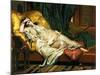 Odalisque with a Lute, 1876-Hippolyte Berteaux-Mounted Giclee Print