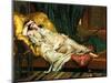 Odalisque with a Lute, 1876-Hippolyte Berteaux-Mounted Giclee Print