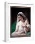 Odalisque (Young Woman Modestly Hiding Her Chest) - Oil on Canvas, 1867-Francesco Hayez-Framed Giclee Print