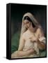 Odalisque-Francesco Hayez-Framed Stretched Canvas