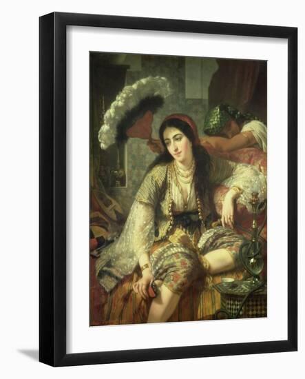 Odalisque-Jean Baptiste Ange Tissier-Framed Giclee Print