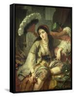 Odalisque-Jean Baptiste Ange Tissier-Framed Stretched Canvas