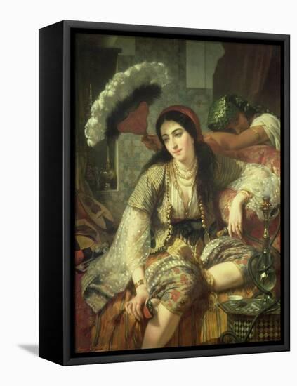 Odalisque-Jean Baptiste Ange Tissier-Framed Stretched Canvas