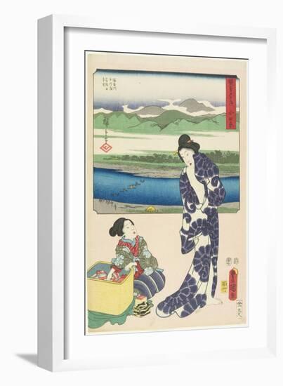 Odawara, July 1854-Utagawa Hiroshige-Framed Giclee Print