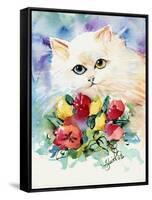 Odd Eye White Persian Cat-sylvia pimental-Framed Stretched Canvas