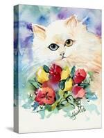 Odd Eye White Persian Cat-sylvia pimental-Stretched Canvas