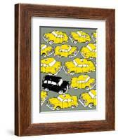 Odd Ones - Black Cab-Duncan Wilson-Framed Art Print