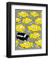 Odd Ones - Black Cab-Duncan Wilson-Framed Art Print