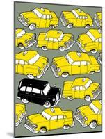 Odd Ones - Black Cab-Duncan Wilson-Mounted Art Print