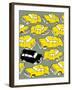 Odd Ones - Black Cab-Duncan Wilson-Framed Art Print