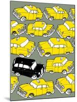 Odd Ones - Black Cab-Duncan Wilson-Mounted Art Print